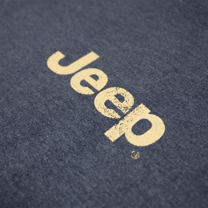 Mens Jeep® Freedom To Roam Crew Neck Sweatshirt - Heather Navy Blue - Speedlogix