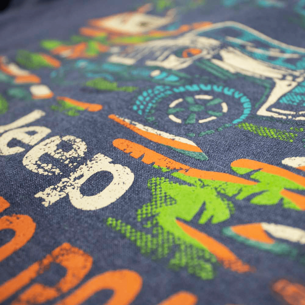 Mens Jeep® Freedom To Roam Zip Hoodie Sweatshirt - Heather Navy Blue - Speedlogix