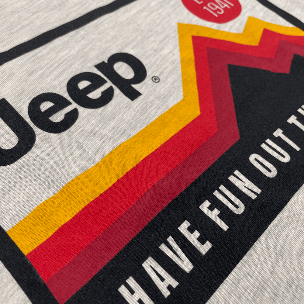 Mens Jeep® Have Fun Out There Long Sleeve Hooded T-Shirt - Black / Natural - Speedlogix