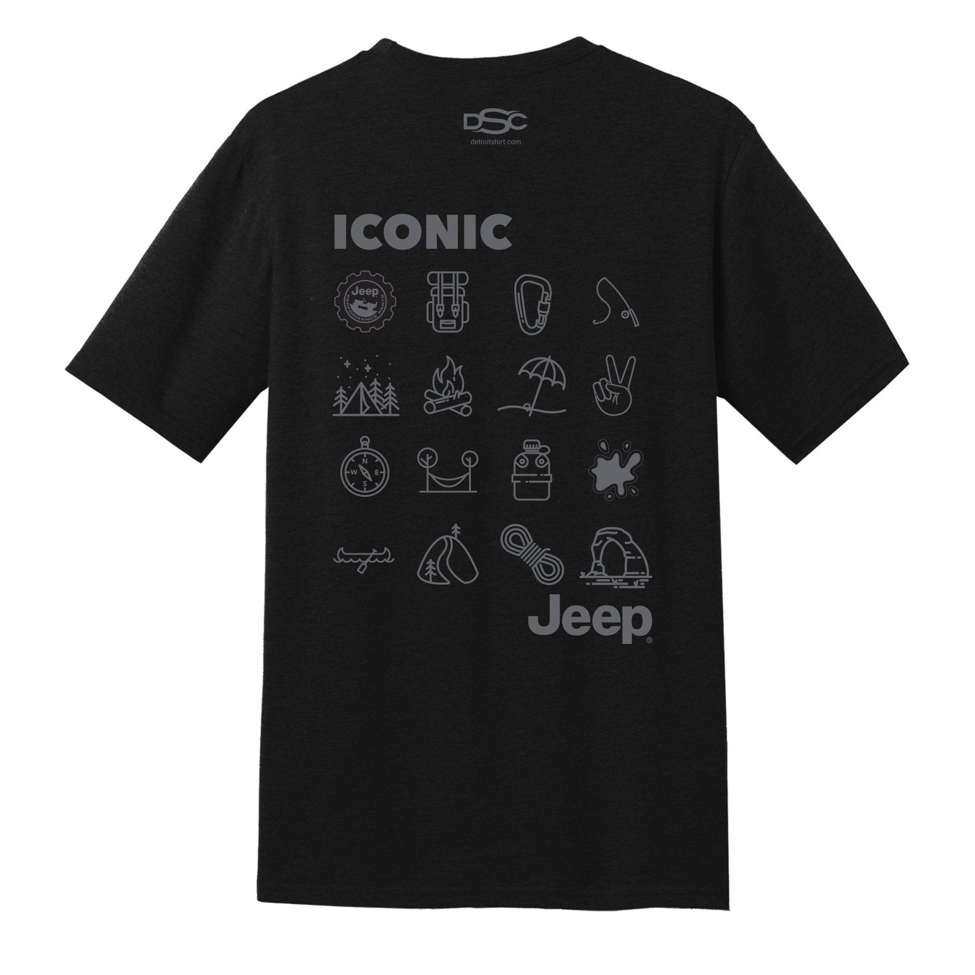 Mens Jeep® Iconic T-Shirt - Black - Speedlogix