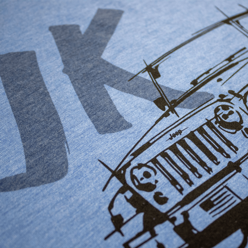 Mens Jeep® JK Wrangler - LDD Series - Triblend Lake Blue T-Shirt - Speedlogix