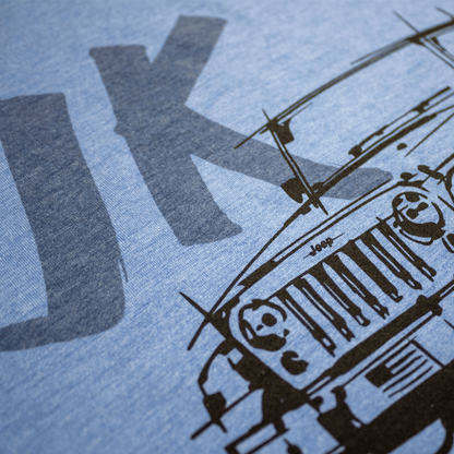 Mens Jeep® JK Wrangler - LDD Series - Triblend Lake Blue T-Shirt - Speedlogix