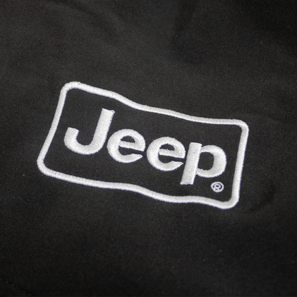 Mens Jeep® Rectangle Logo Hooded Softshell Jacket - Black - Speedlogix