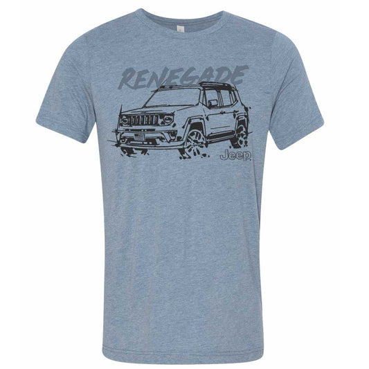 Mens Jeep® Renegade - LDD Series - Triblend Lake Blue T-Shirt - Speedlogix