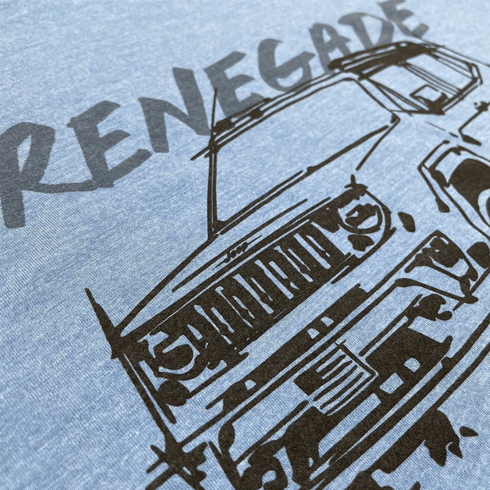 Mens Jeep® Renegade - LDD Series - Triblend Lake Blue T-Shirt - Speedlogix