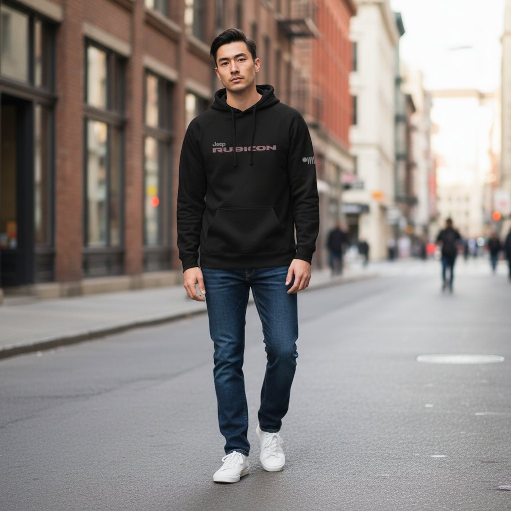 Mens Jeep® Rubicon French Terry Hoodie - Black - Speedlogix