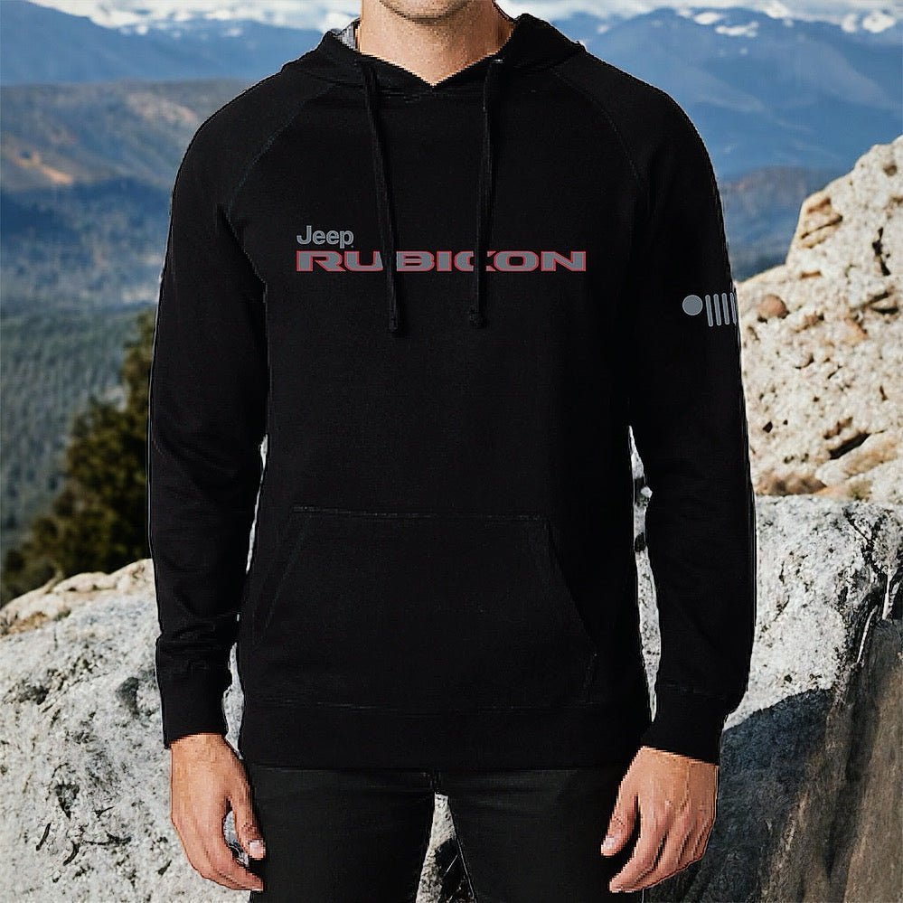 Mens Jeep® Rubicon French Terry Hoodie - Black - Speedlogix