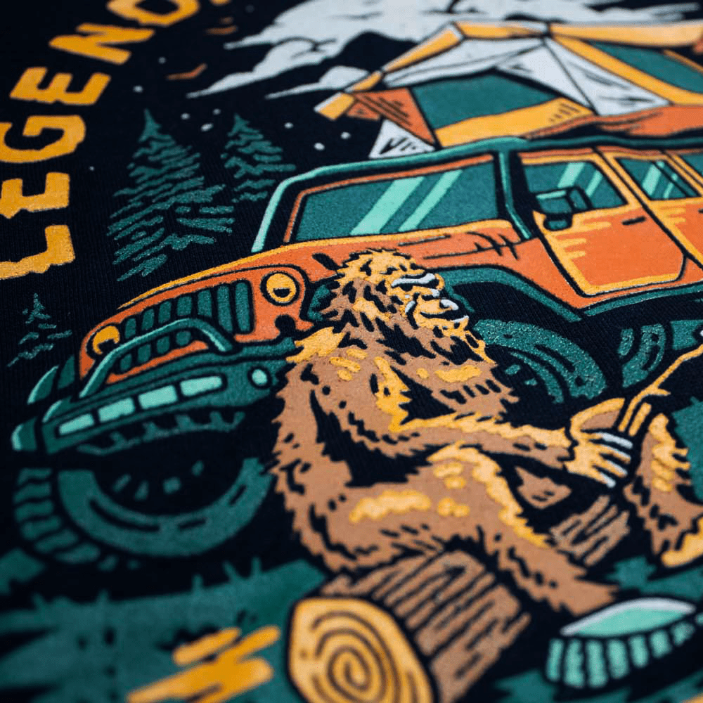 Mens Jeep® Sasquatch Zip Hoodie Sweatshirt - Black - Speedlogix