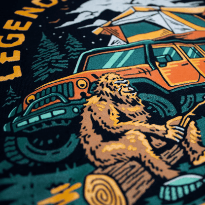 Mens Jeep® Sasquatch Zip Hoodie Sweatshirt - Black - Speedlogix