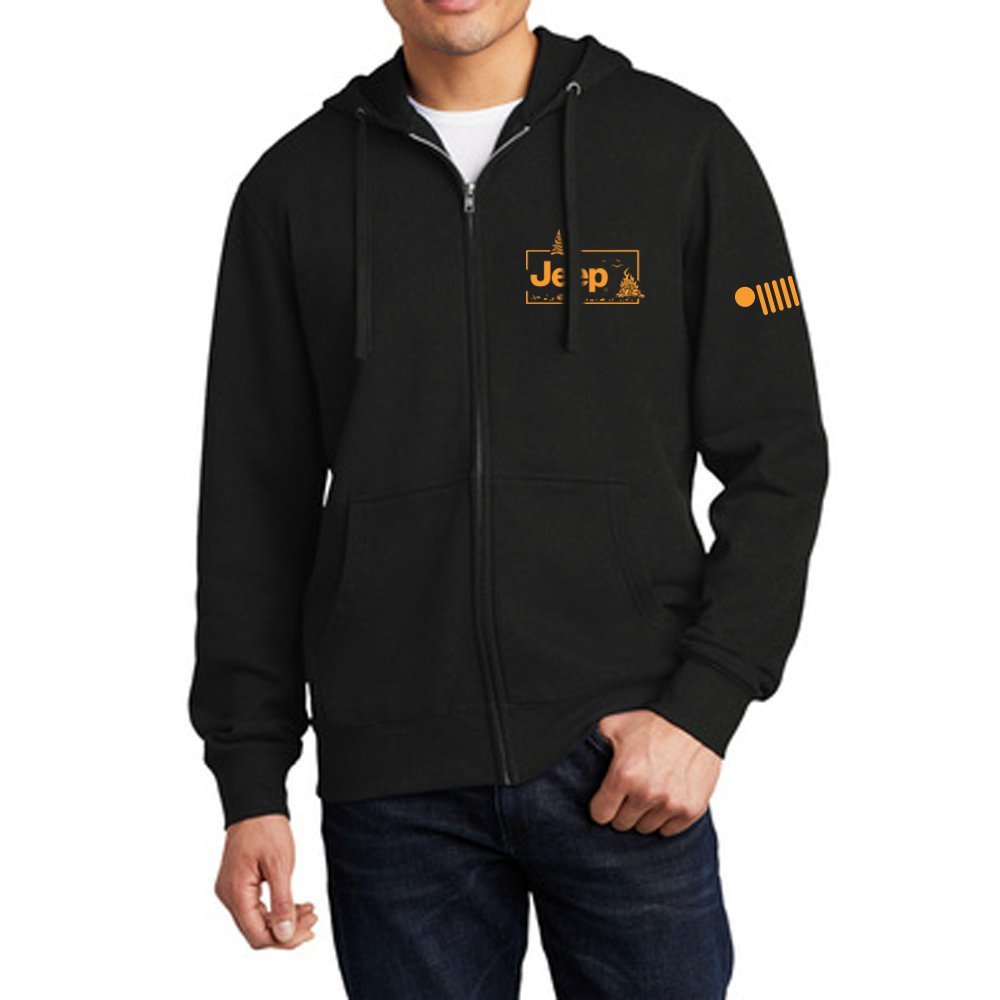 Mens Jeep® Sasquatch Zip Hoodie Sweatshirt - Black - Speedlogix