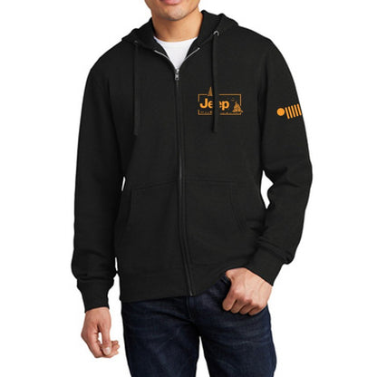 Mens Jeep® Sasquatch Zip Hoodie Sweatshirt - Black - Speedlogix