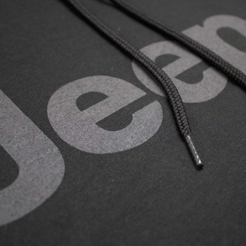Mens Jeep® Text Blackout Hoodie - Blackout - Speedlogix