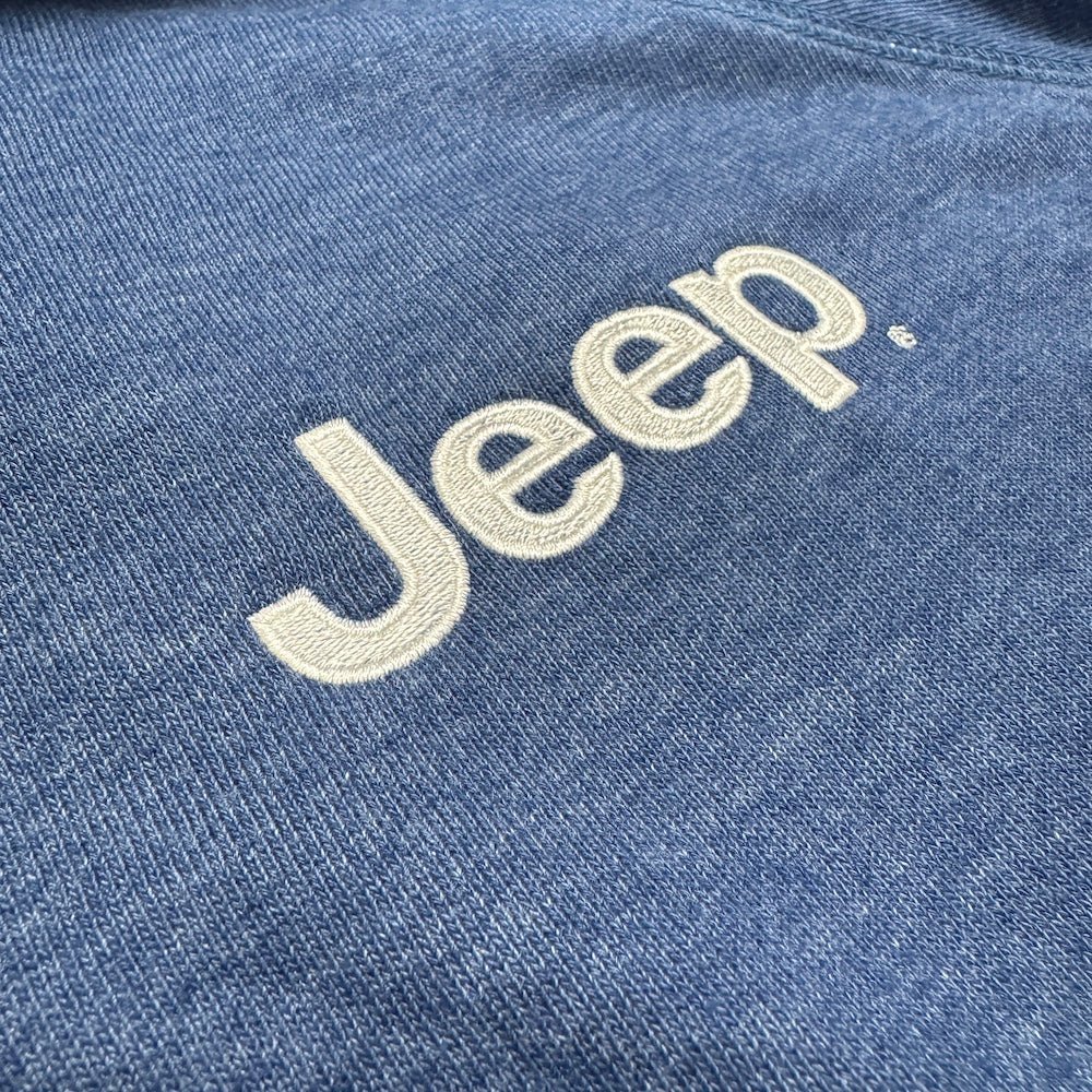Mens Jeep® Text Zip French Terry Hooded Sweatshirt - Speedlogix