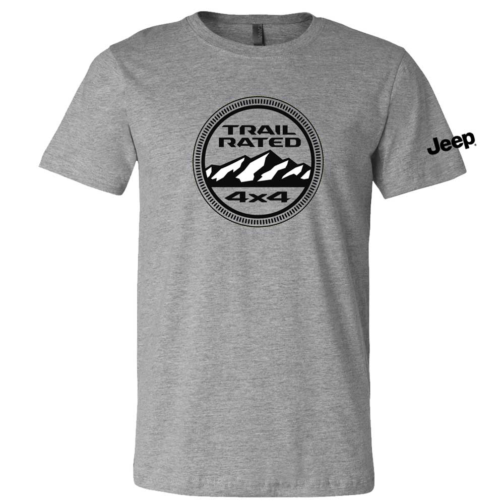 Mens Jeep® Trail Rated T-Shirt - Heather Grey - Speedlogix