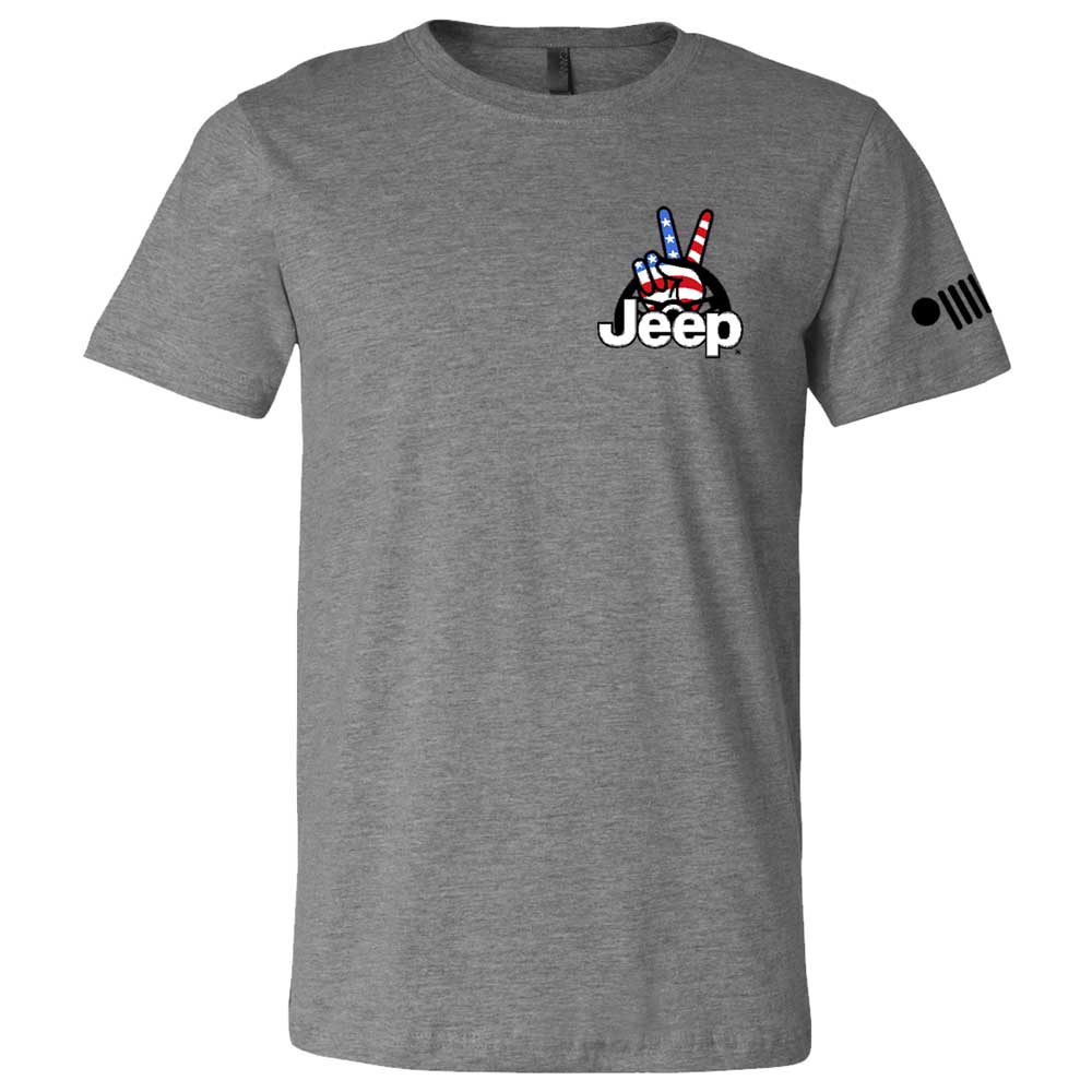 Mens Jeep® Wave USA T-Shirt - Graphite Heather - Speedlogix