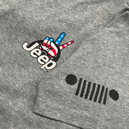 Mens Jeep® Wave USA T-Shirt - Graphite Heather - Speedlogix