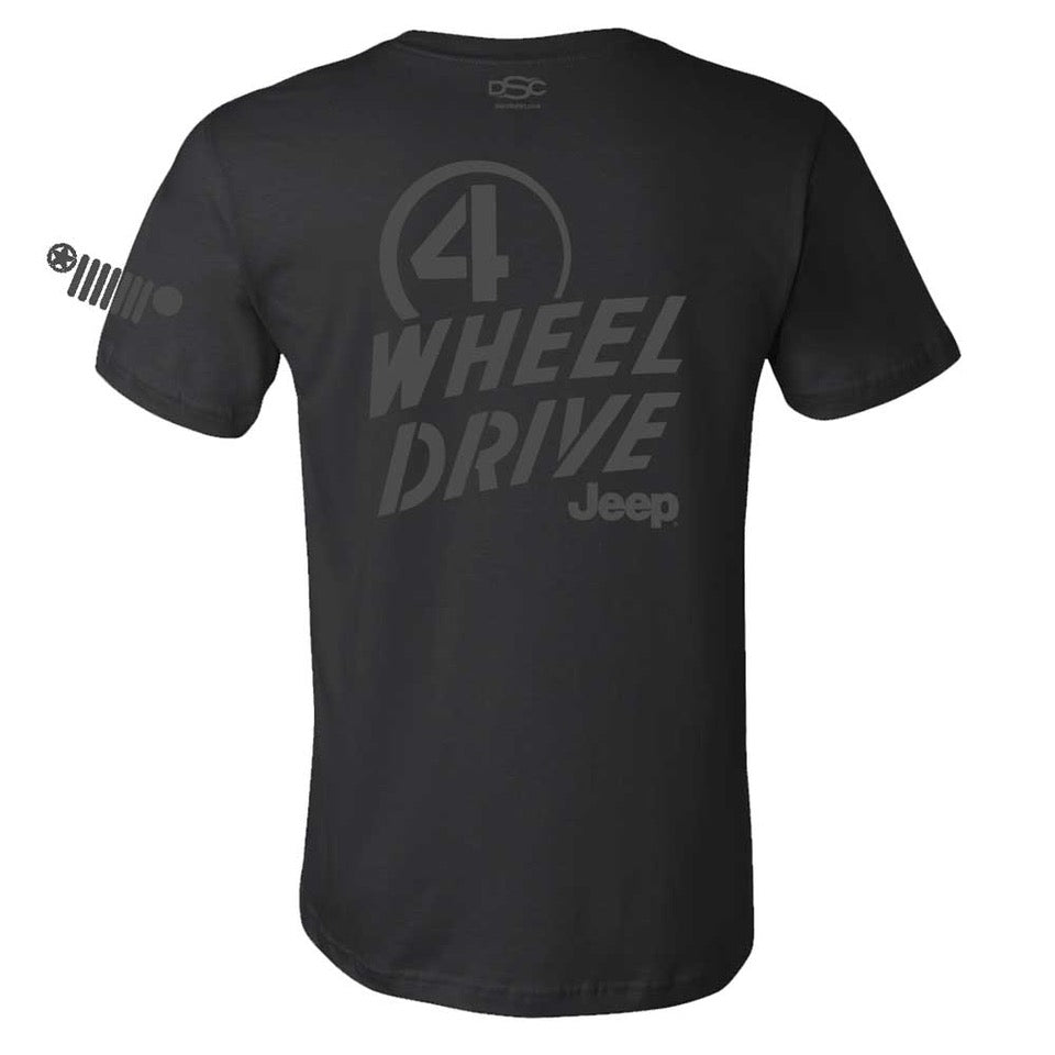 Mens Jeep® Willys 4WD T-Shirt - Black - Speedlogix