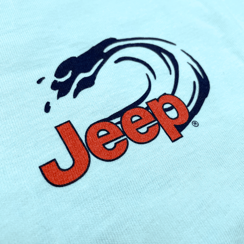 Mens Jeep® Wrangler Beachin' Good Time T-Shirt - Ice Blue Heather - Speedlogix