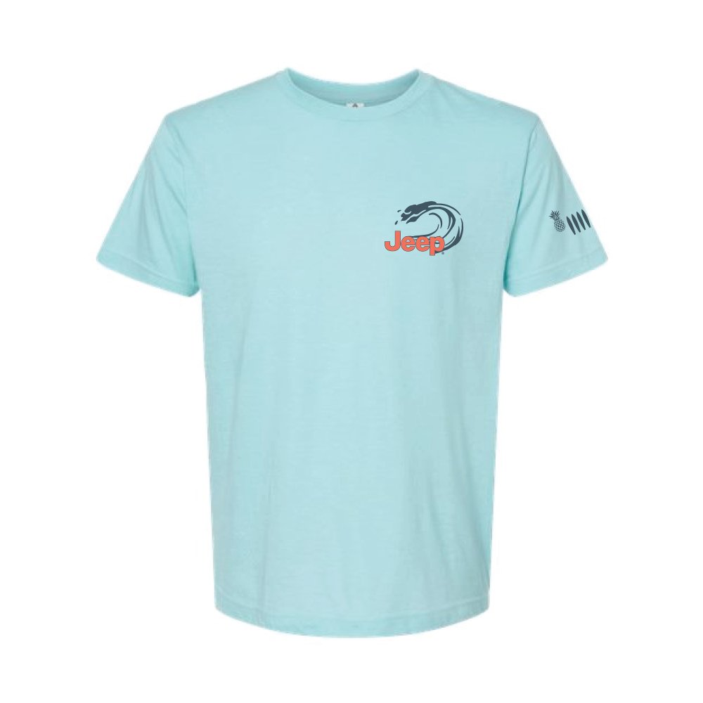 Mens Jeep® Wrangler Beachin' Good Time T-Shirt - Ice Blue Heather - Speedlogix