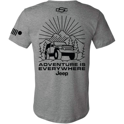 Mens Jeep® Wrangler Burst T-Shirt - Triblend Grey - Speedlogix