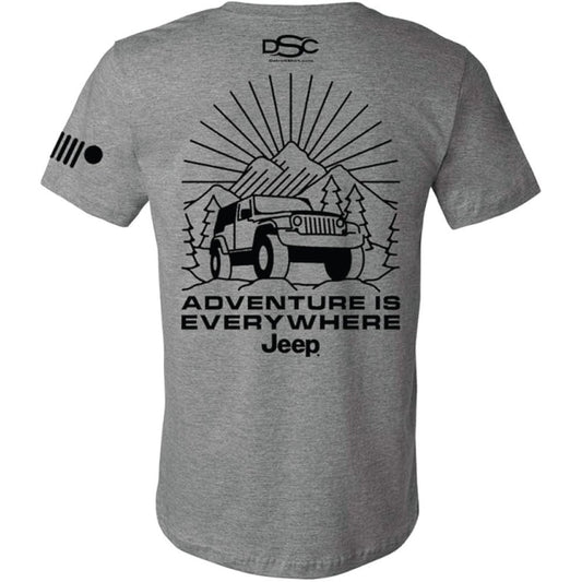 Mens Jeep® Wrangler Burst T-Shirt - Triblend Grey - Speedlogix