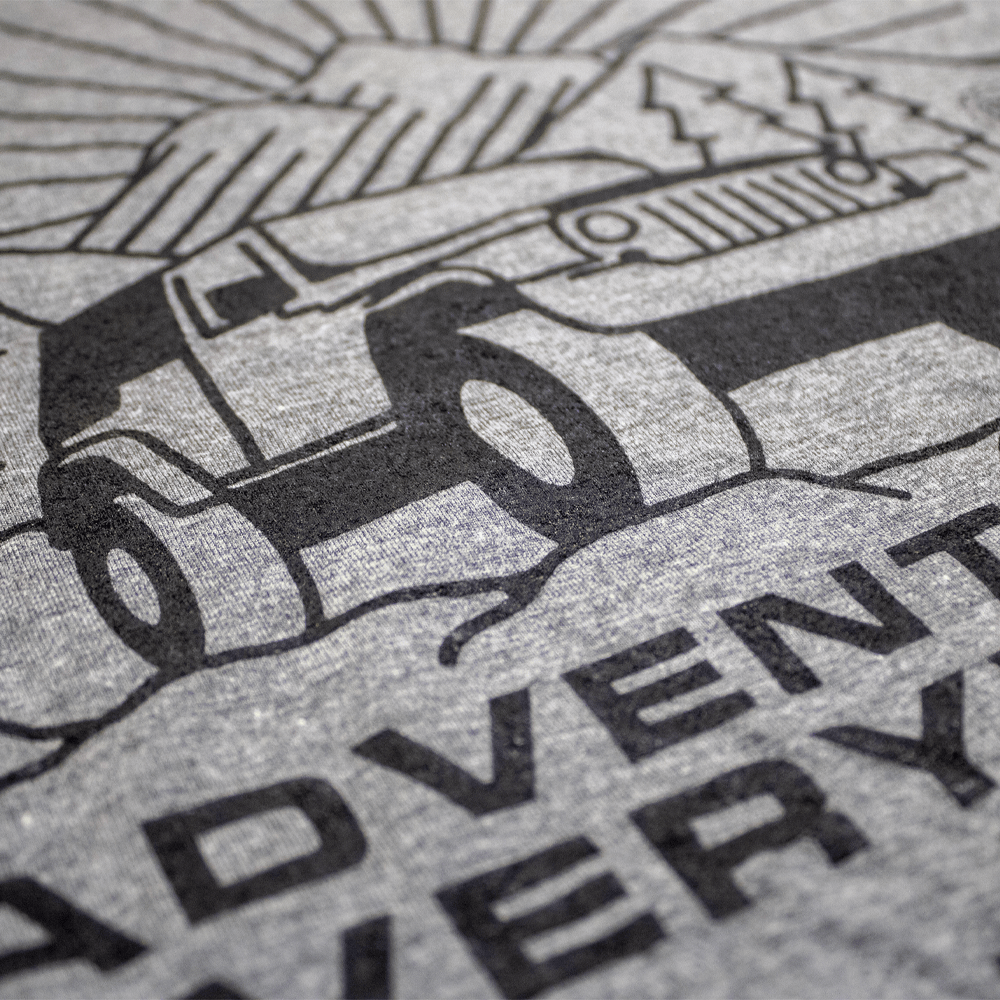 Mens Jeep® Wrangler Burst T-Shirt - Triblend Grey - Speedlogix