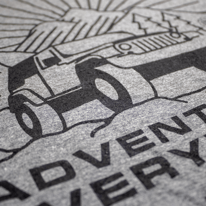 Mens Jeep® Wrangler Burst T-Shirt - Triblend Grey - Speedlogix