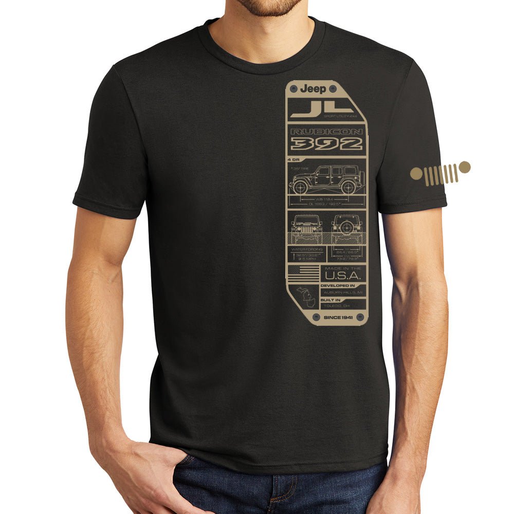 Mens Jeep® Wrangler JL 392 Rubicon Spec Plate - Black - Speedlogix