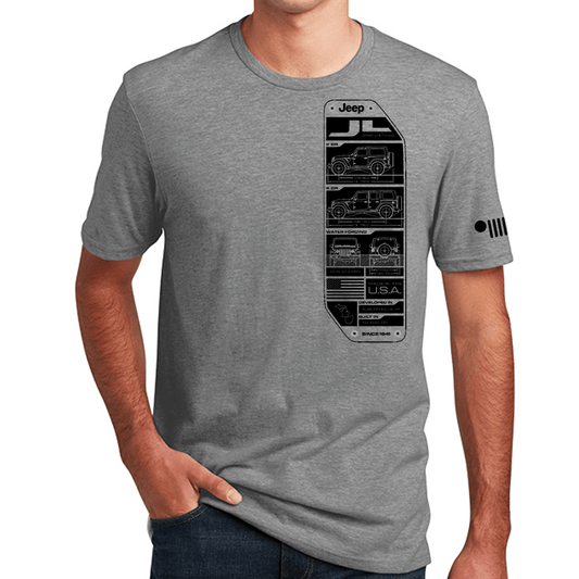 Mens Jeep® Wrangler JL Spec Plate - Oxford Grey - Speedlogix