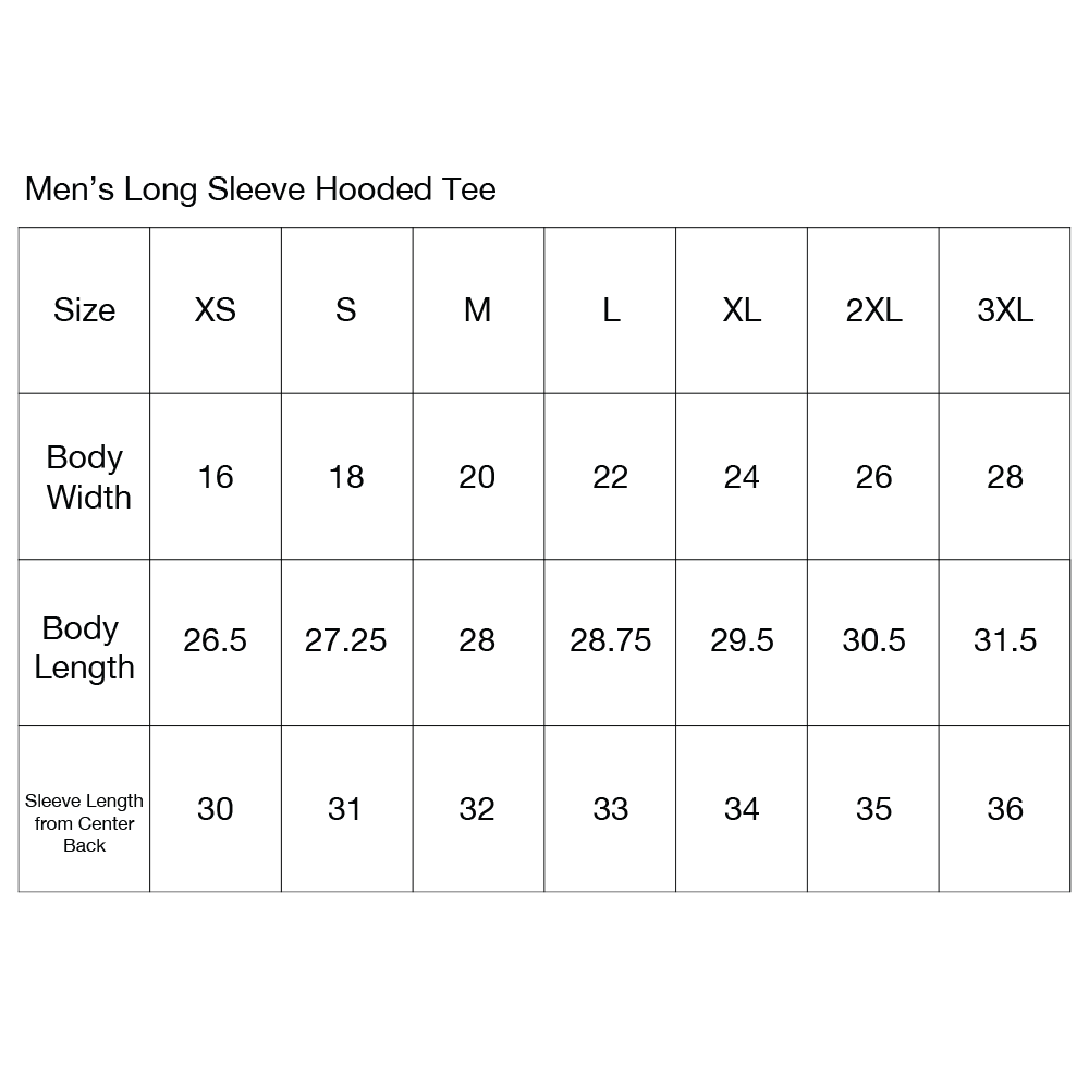 Mens Jeep® Wrangler Line Art Long Sleeve Hooded T-Shirt - Bikini - Speedlogix