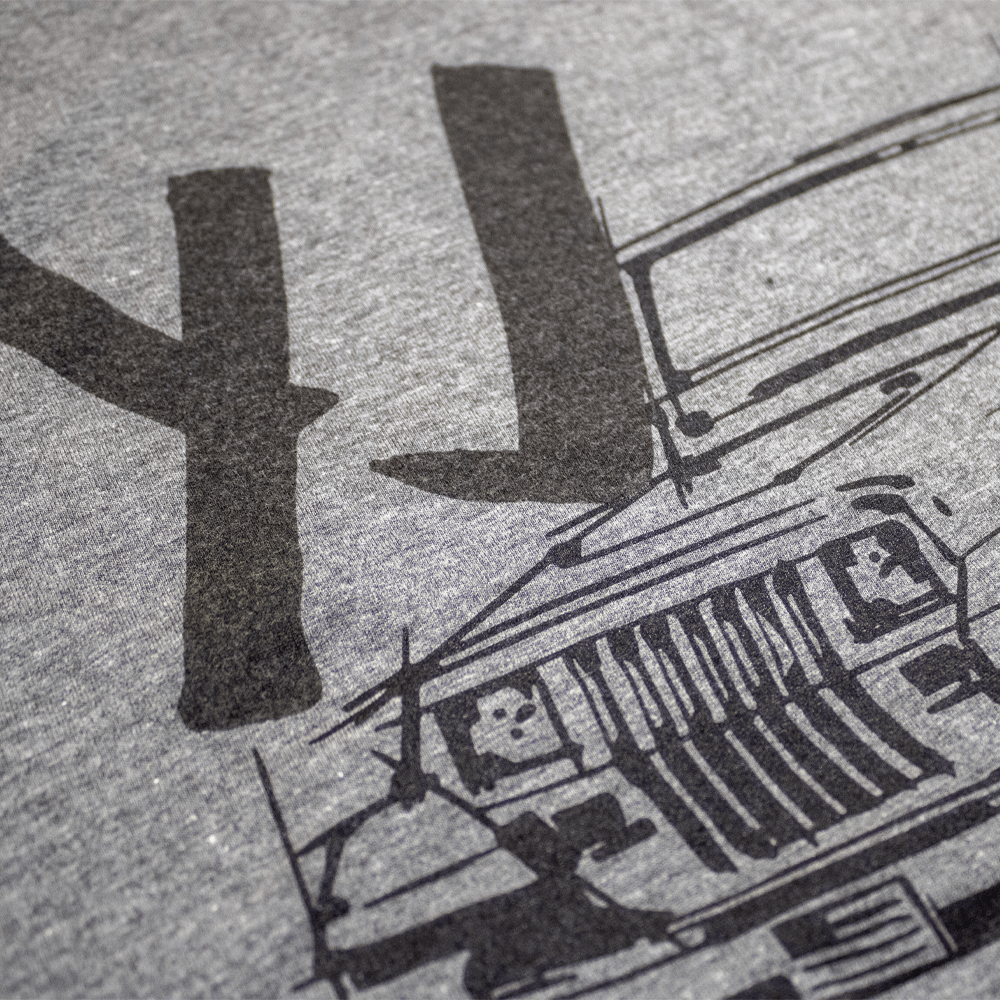 Mens Jeep® Wrangler YJ - LDD Series - Triblend Grey T-Shirt - Speedlogix