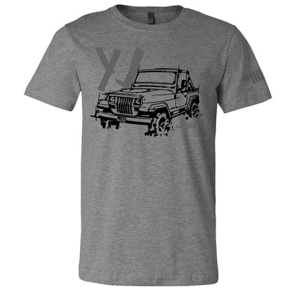 Mens Jeep® Wrangler YJ - LDD Series - Triblend Grey T-Shirt - Speedlogix