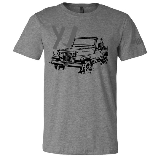Mens Jeep® Wrangler YJ - LDD Series - Triblend Grey T-Shirt - Speedlogix