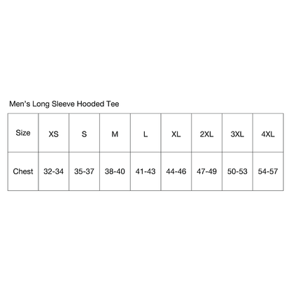 Mens Long Sleeve Hooded Jeep® Sasquatch Family T-Shirt - Black Heather - Speedlogix