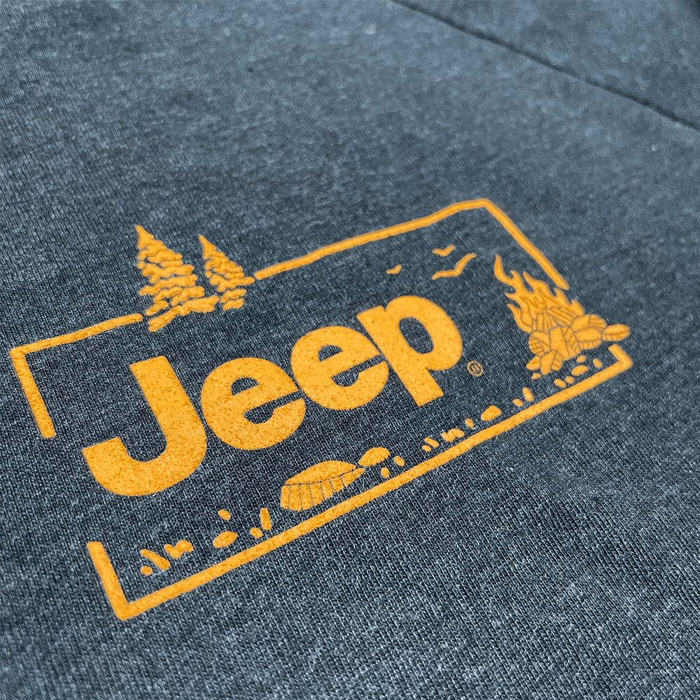 Mens Long Sleeve Hooded Jeep® Sasquatch Family T-Shirt - Black Heather - Speedlogix