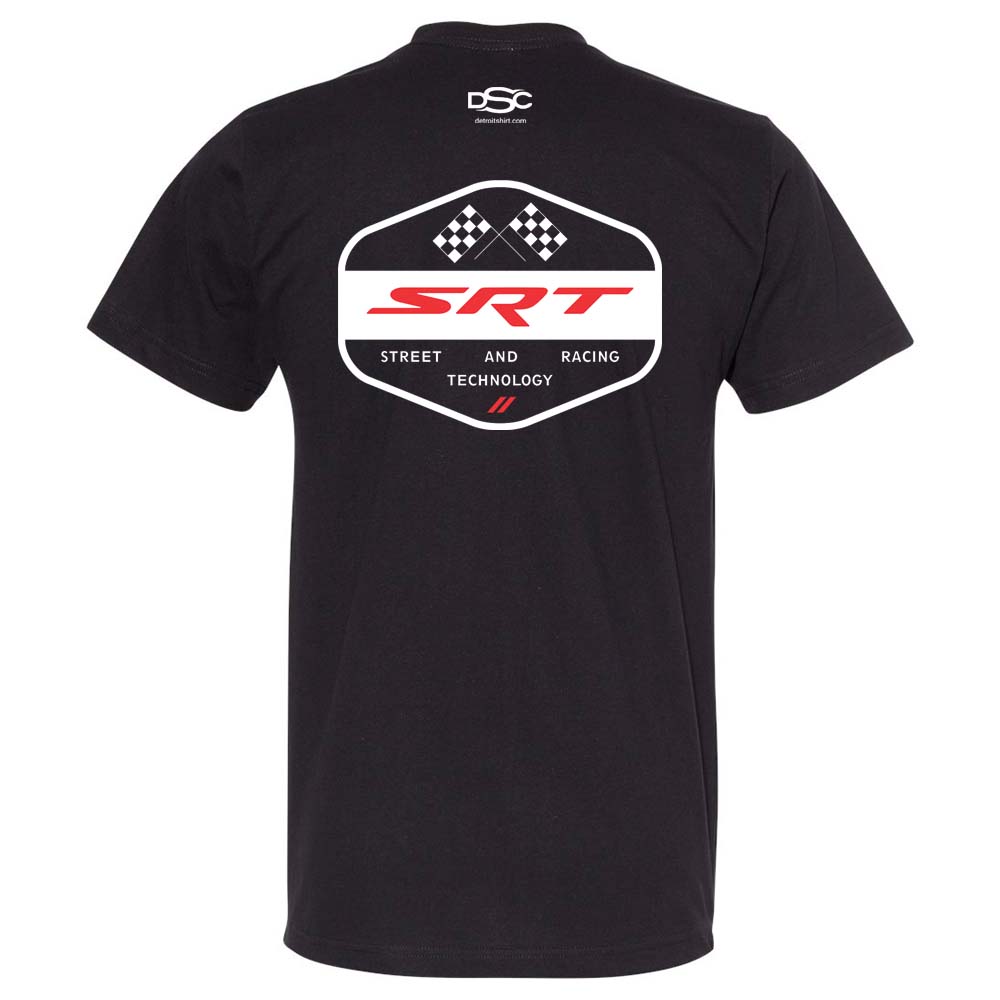 Mens T-Shirt SRT Flags (Black) - Speedlogix