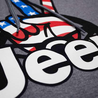 Mens/Unisex Jeep® Wave Hoodie - Graphite Heather - Speedlogix