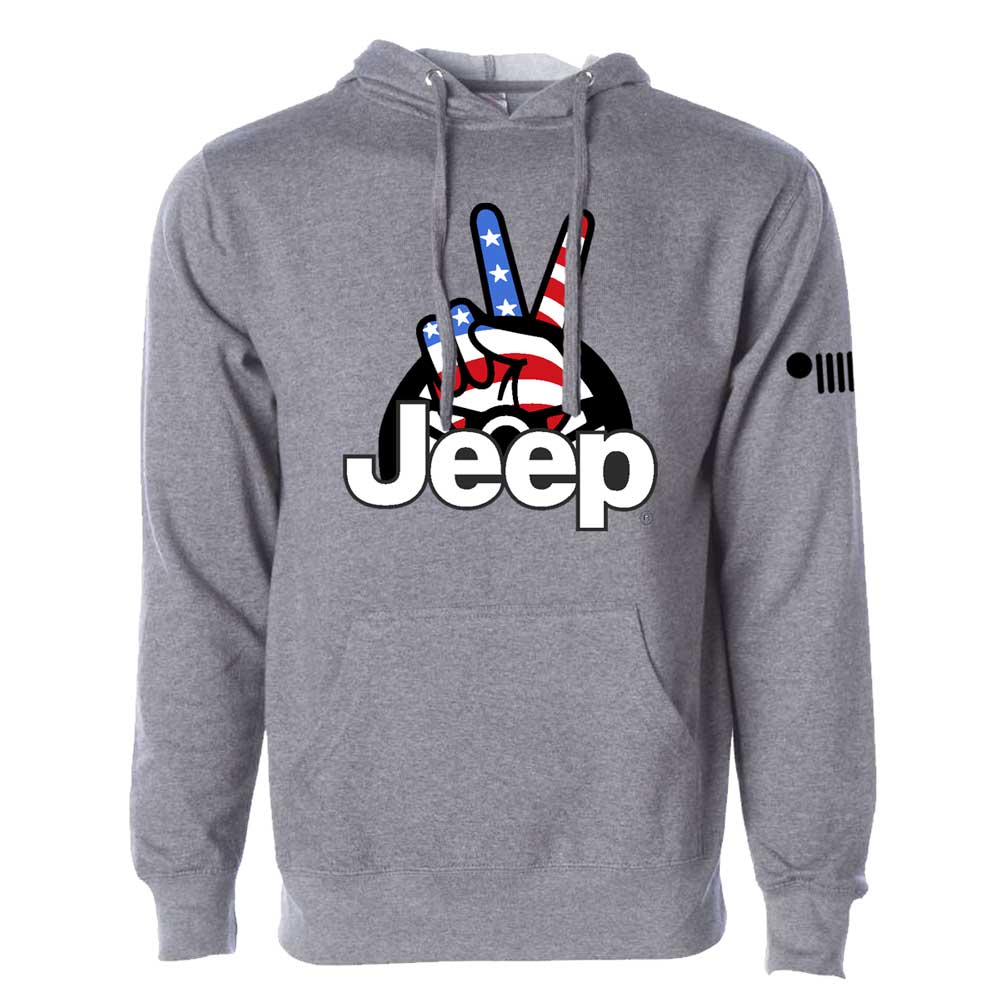 Mens/Unisex Jeep® Wave Hoodie - Graphite Heather - Speedlogix