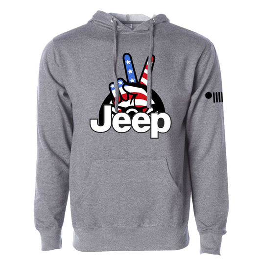 Mens/Unisex Jeep® Wave Hoodie - Graphite Heather - Speedlogix