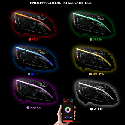 Mercedes Benz C - Class RGBW Multicolor DRL Boards (2015 - 2023) - Speedlogix