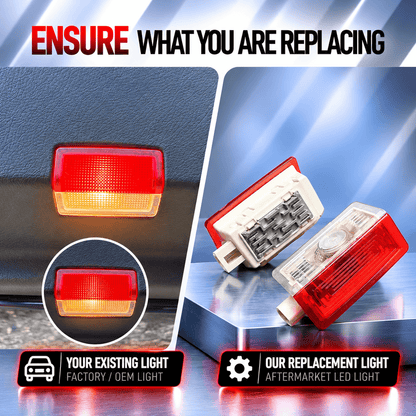 Mercedes-Benz C-Class C204 3rd Gen Coupe 2 Doors Premium Door Puddle Lights Various Designs 2012-2015