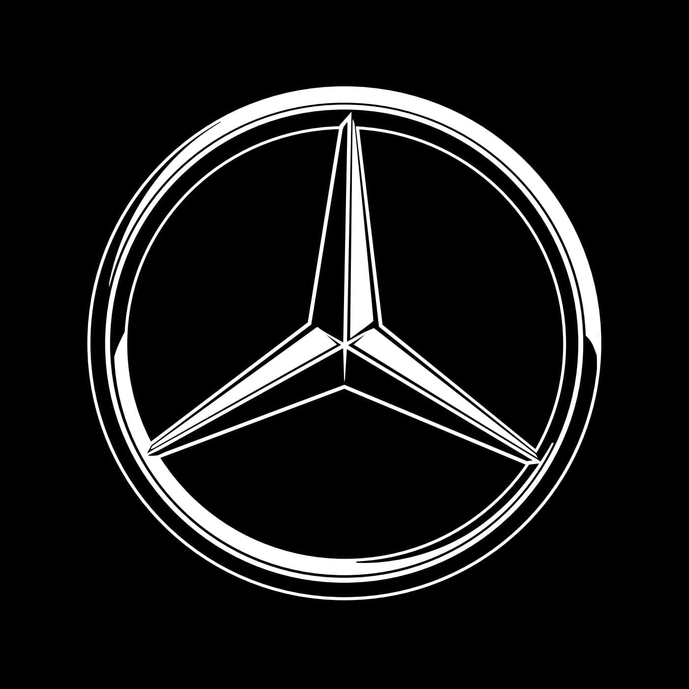 Mercedes-Benz C-Class C204 3rd Gen Coupe 2 Doors Premium Door Puddle Lights Various Designs 2012-2015