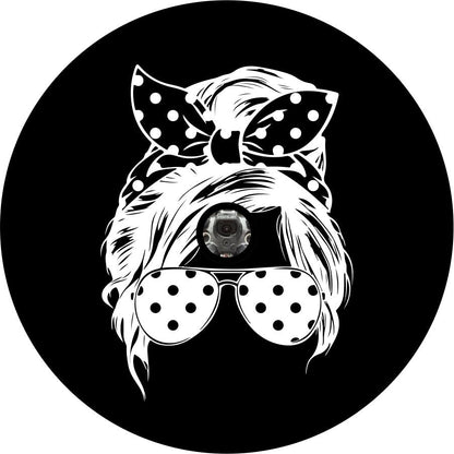 Messy Bun + Pretty in Polka Dots Bronco Spare Tire Cover - Speedlogix
