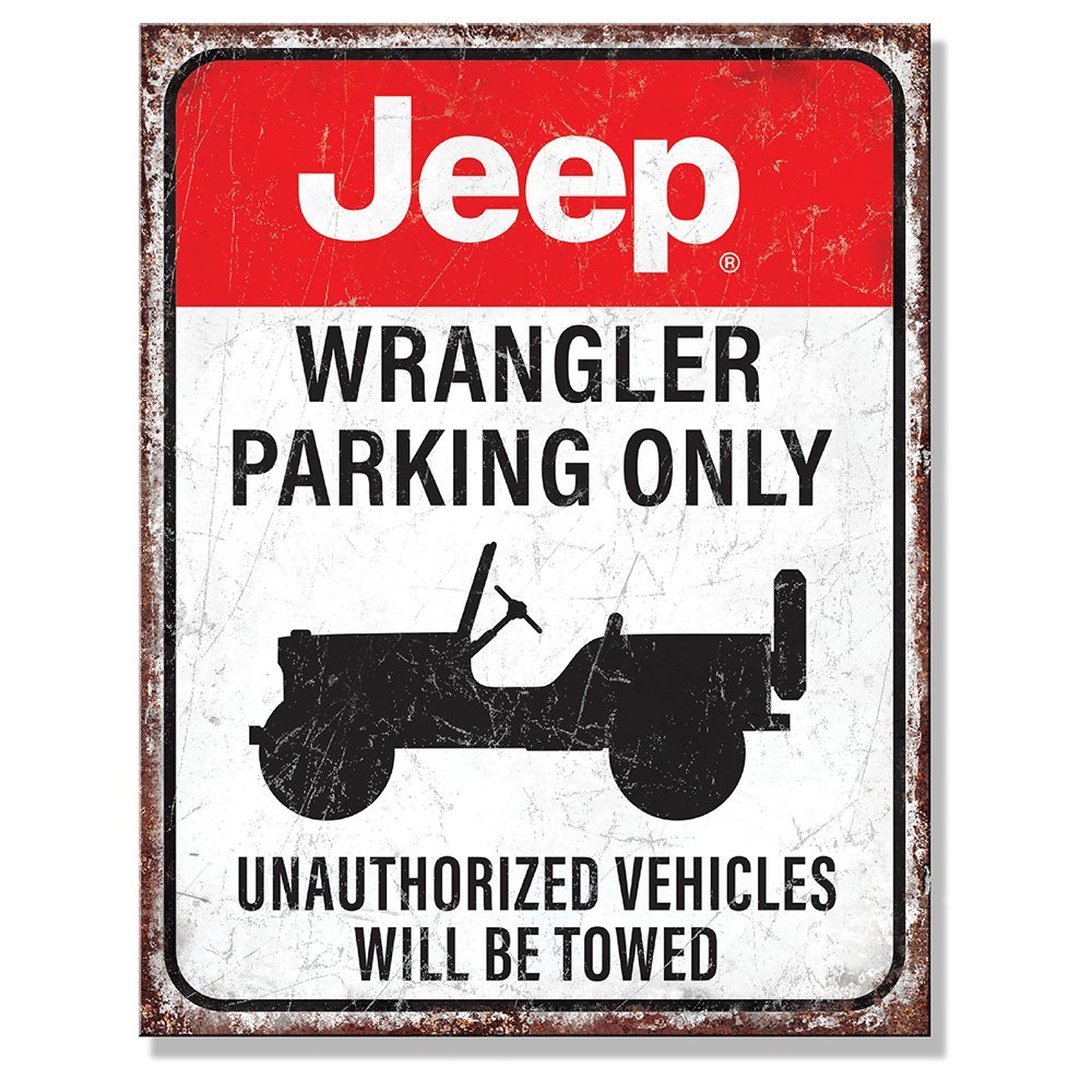 Metal Sign - Jeep Wrangler Parking Only - Speedlogix