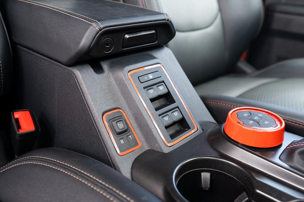 Mirror Adjustment Switch Outline Overlay (Printed Series Vinyl) - 2021+ Bronco - Speedlogix