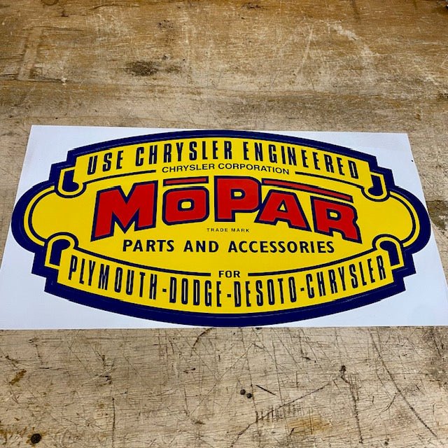Mopar Parts And Accessories Decal - Speedlogix