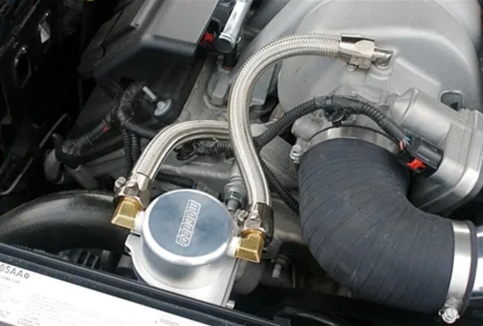 Moroso Catch Can w/ Drain 2005 - 2014 Challenger/Charger 5.7/6.1 - Speedlogix