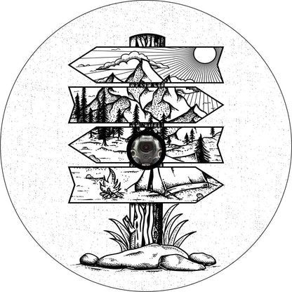 Mountains Sign Unique Bronco Spare Tire Cover - Speedlogix