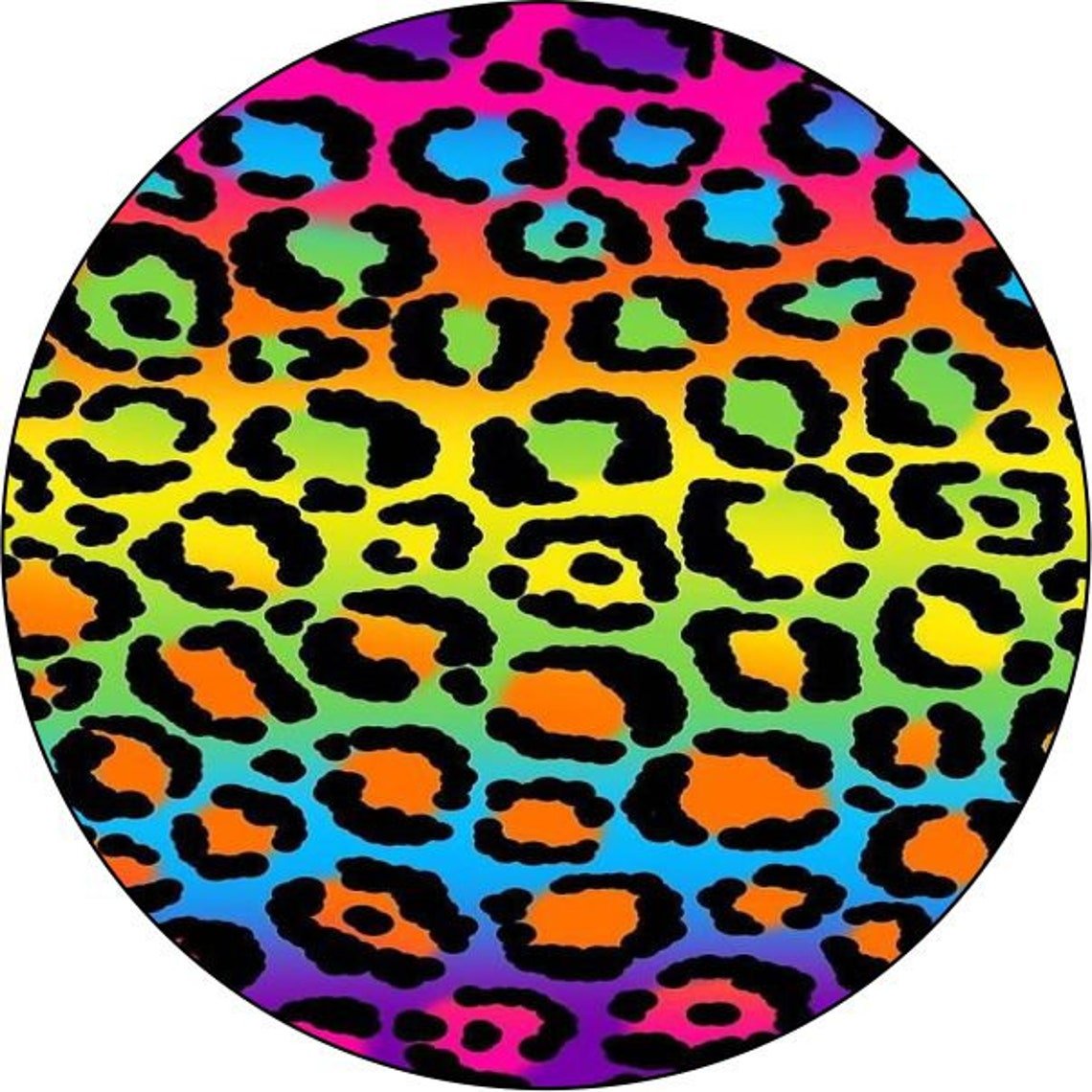 Multicolor Leopard Print Bronco Spare Tire Cover - Speedlogix