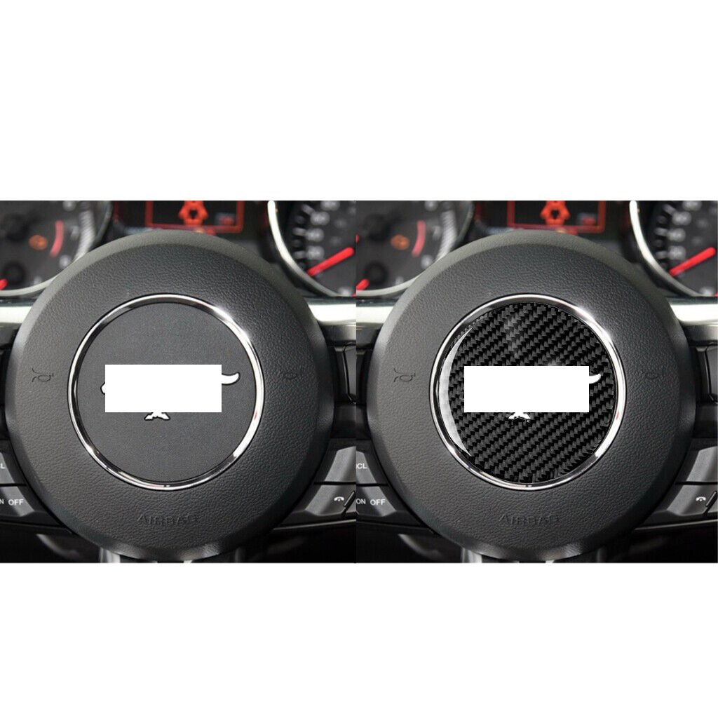 MUSTANG 15 - 23 CARBON FIBER STEERING WHEEL CENTER TRIM - Speedlogix